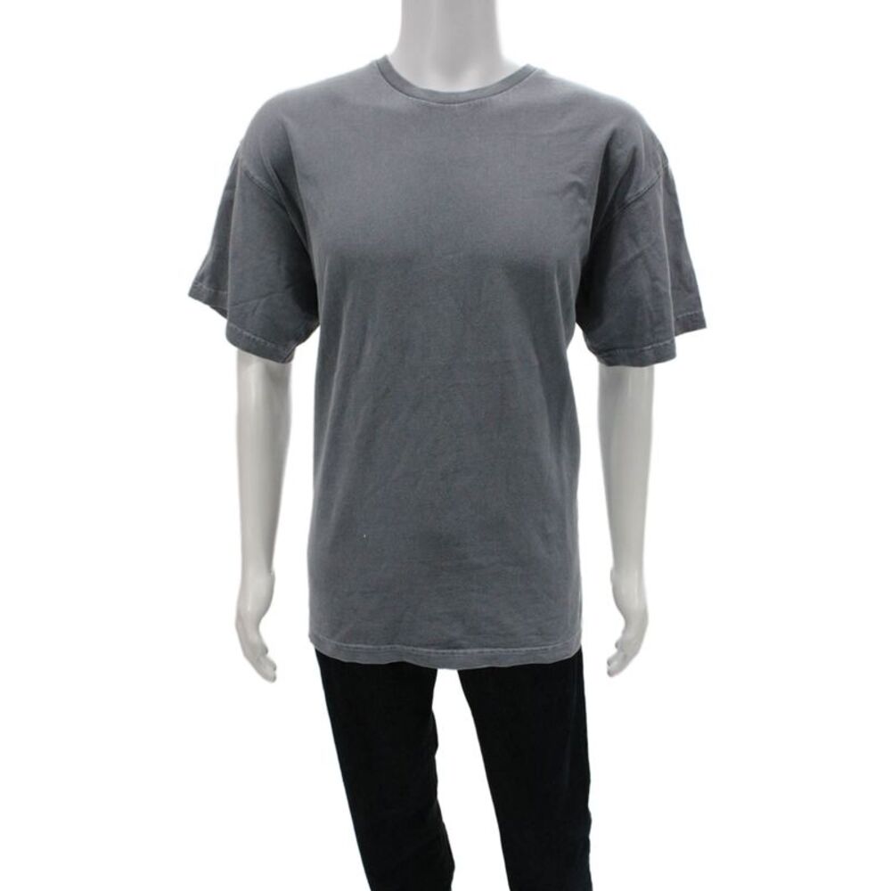 Talentless Unisex Basic Cotton Crew Neck Short Sleeve T-Shirt Gray Size L